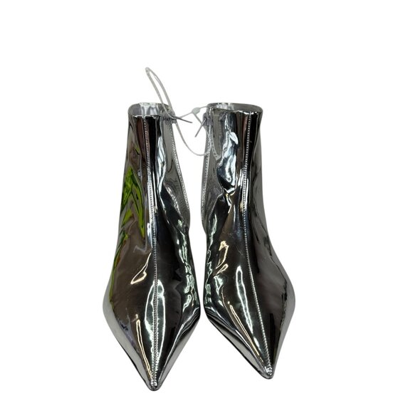 Gianni Bini Silver Metallic Pointed Toe Ankle Booties – Women’s Size 8.5M - Picture 9 of 10